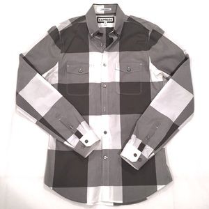 Express Men’s small color block long sleeve shirt